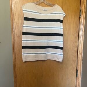 Staccato Taupe and Black Striped Sweater